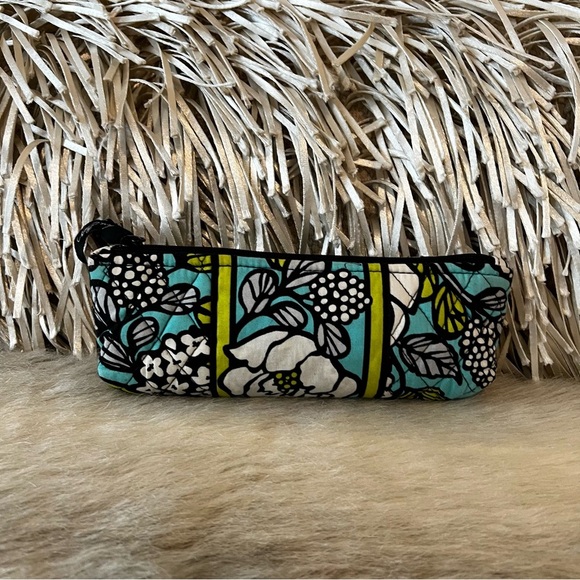 VERA BRADLEY Island Blooms 2012 Long Lined Zipper Cosmetic Case Pencil Pouch Y2K - Picture 5 of 10